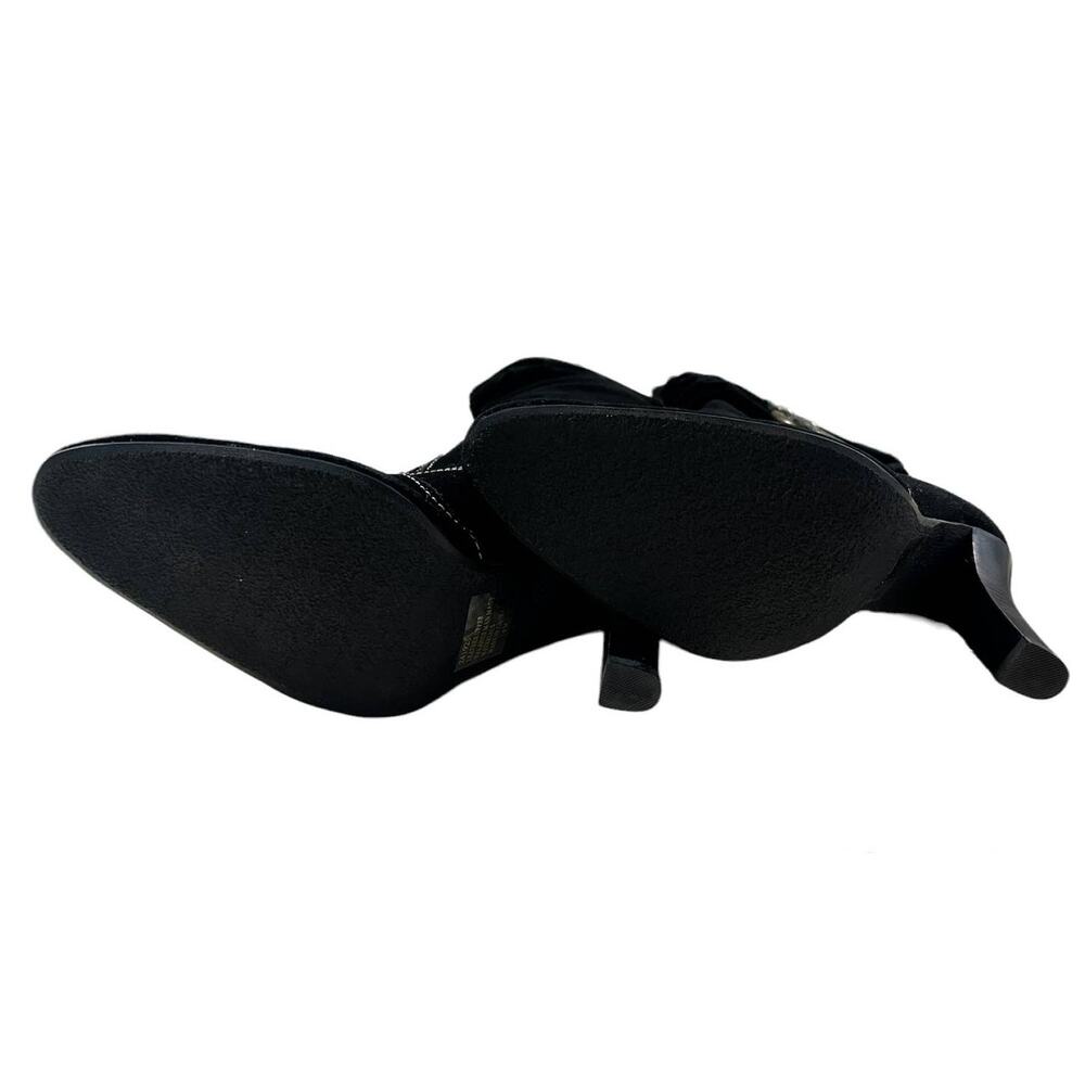 Hot In Hollywood Black Suede Leather Slouchy Heel Boot - Picture 3 of 4